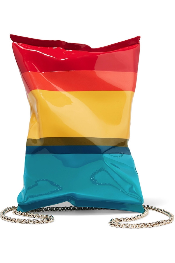 ANYA HINDMARCH Crisp Packet II striped metal shoulder bag.jpg