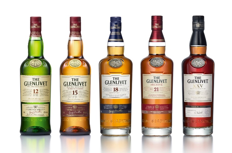 The Glenlivet bottles